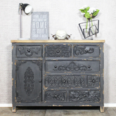 The Attic Dakota Solid Wood Sideboard Black